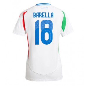 Italien Nicolo Barella #18 Replika Udebanetrøje Dame EM 2024 Kortærmet